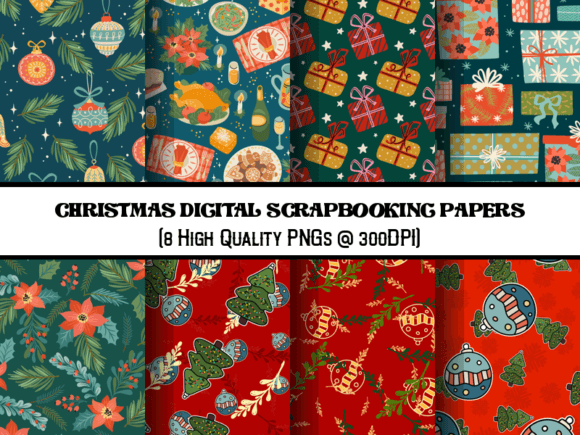 Download Christmas Digital Scrapbooking Papers - Scrapbook Collection