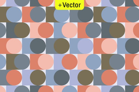 Download Retro Dots Mosaic Orange Blue Geometric - Blue Collection