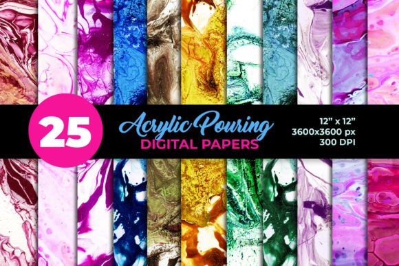 Download Acrylic Pour Digital Papers 12x12 - Digital papers Collection