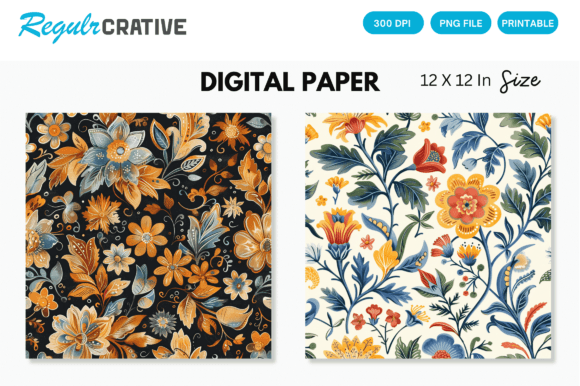 Download Watercolor Boho Floral Seamless Pattern - Flora Collection