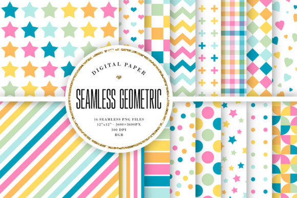 Download Pastel Geometric Seamless Patterns - Geometric seamless patterns Collection