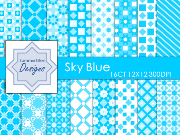 Download Sky Blue Digital Paper Seamless - Blue Collection