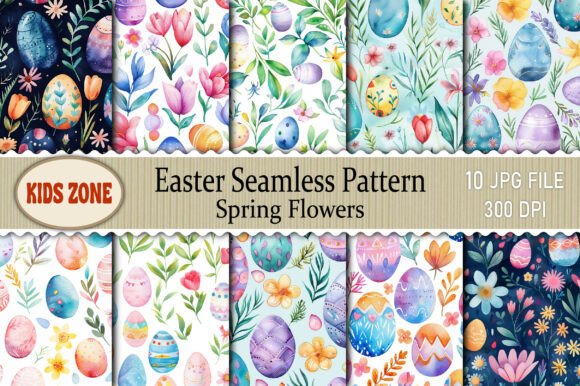 Download Easter Seamless Pattern Spring Flowers 2 - Premium Resources