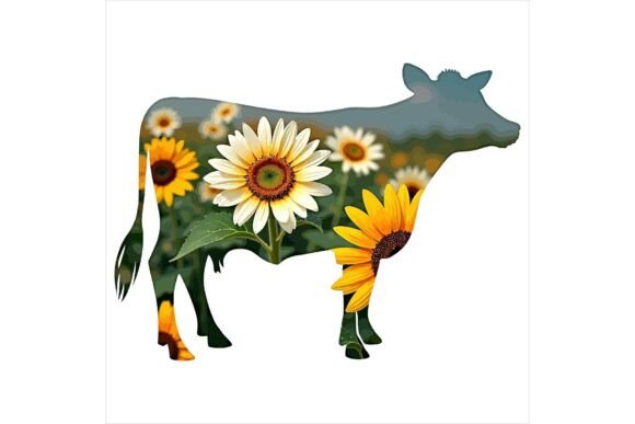 Download Freebie Floral Cow Pattern EPS - Flora Collection