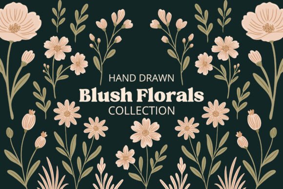 Download Blush Florals Clip Art and Patterns - Flora Collection