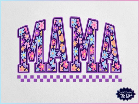 Download Mama Floral Retro Flower PNG - Flora Collection
