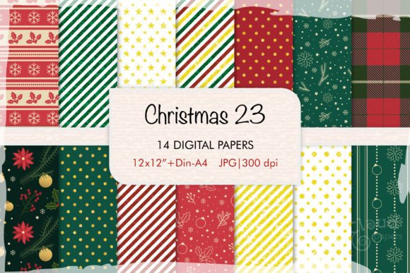 Download Christmas 23 Digital Papers - Digital papers Collection