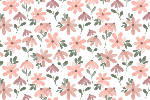 Download Watercolor Floral Seamless Pattern Tile - Flora Collection