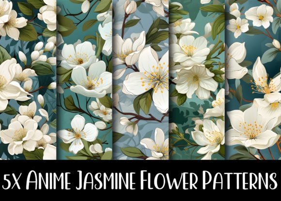 Download Anime Jasmine Flower Patterns Collection - Premium Resources