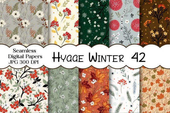 Download Hygge Winter Digital Papers - Digital papers Collection