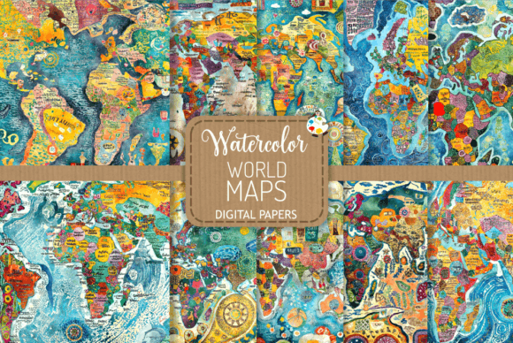 Download World Maps - Scrapbooking Papers - Scrapbook Collection