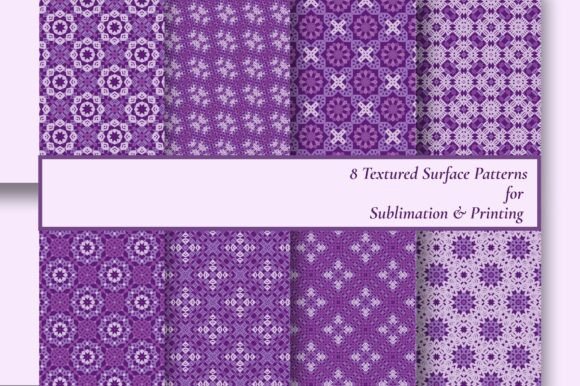 Download 8 Purple Geometric Seamless Patterns - Geometric seamless patterns Collection
