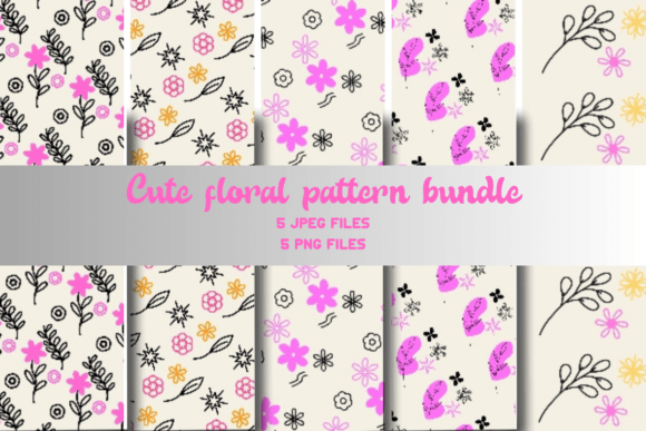 Download Cute Floral Pattern Bundle 01 - Cute floral pattern Collection