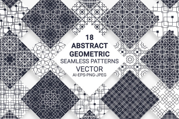 Download 18 Abstract Geometric Seamless Patterns - Geometric seamless patterns Collection