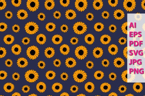 Download Sunflower Patterns Background SVG. - Flower patterns Collection