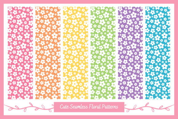 Download Cute Floral Pattern with Rainbow Colors - Cute floral pattern Collection