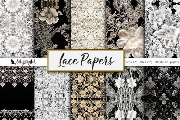 Download Lace Scrapbooking Papers - Scrapbook Collection