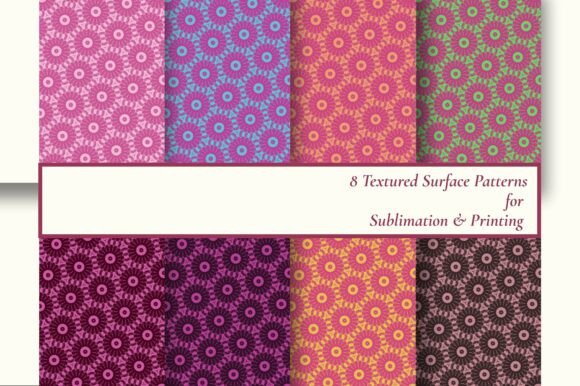 Download 8 Seamless Geometric Floral Patterns - Flora Collection