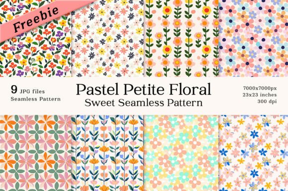 Download Freebie Floral Pastel Seamless Pattern - Flora Collection