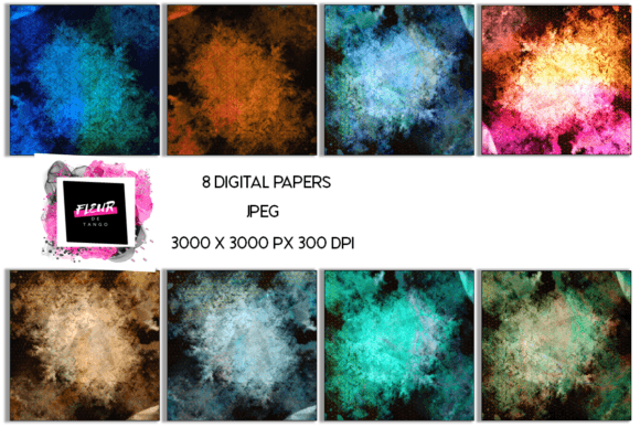 Download Grunge Digital Scrapbooking Papers Set - Scrapbook Collection