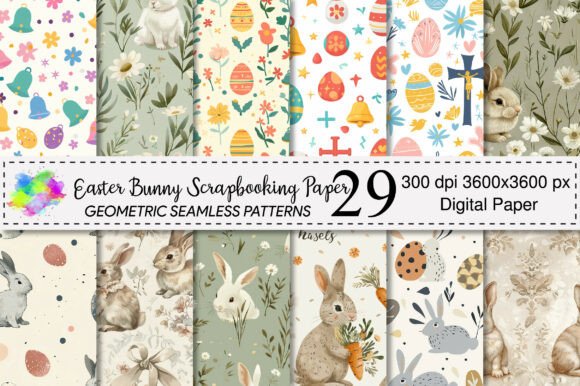 Download Easter Bunny Scrapbooking Paper - Scrapbook Collection