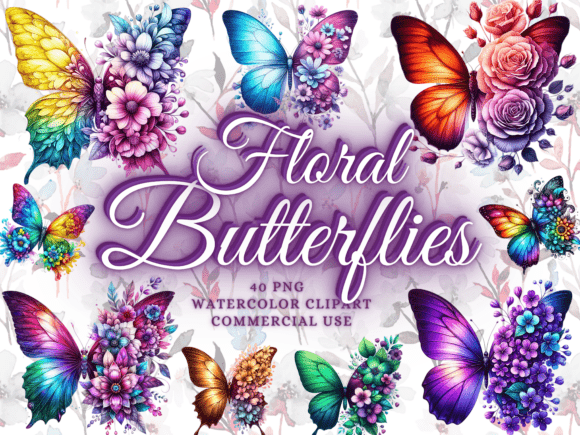 Download Floral Butterfly Png Bundle Butterflies - Flora Collection