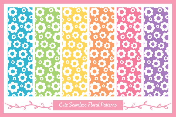 Download Cute Floral Pattern with Rainbow Colors - Cute floral pattern Collection