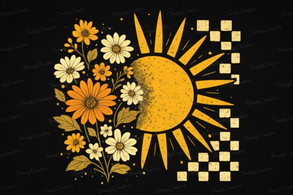 Download Boho Floral Sun Distressed Fall PNG - Flora Collection