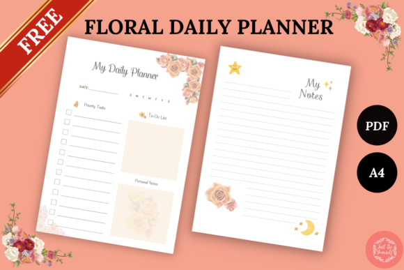 Download Free Printable Floral Daily Planner - Flora Collection