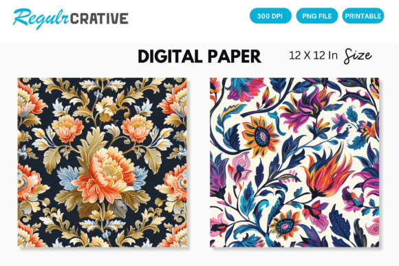 Download Watercolor Boho Floral Seamless Pattern - Flora Collection