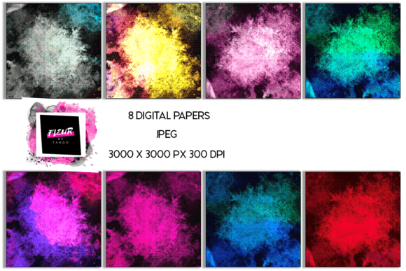 Download Grunge Digital Scrapbooking Papers Set - Scrapbook Collection
